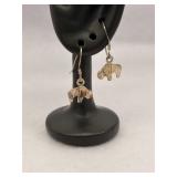 925 Sterling Silver Dangling Elephant Silhouette