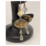 Vintage Sterling Silver and Brass Angel. Dangle