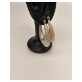925 Sterling Silver Modernist Abstract Ribbed.
