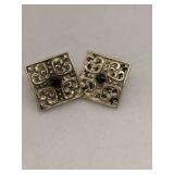 Vintage Silpada Square Sterling Silver Oxidized