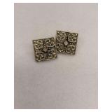 Vintage Silpada Square Sterling Silver Openwork