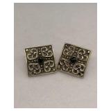 Vintage Silpada Square Sterling Silver  Oxidized