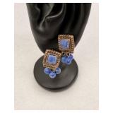 925 Sterling Silver Lapis Lazuli Beads Square