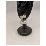 Sterling Silver Drop Earrings Cubic Zirconia