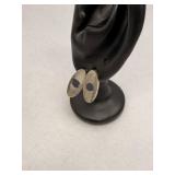 Vintage Sterling Silver Oval Studs