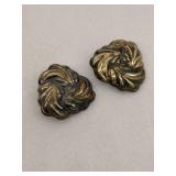 Vintage Sterling Silver Curved Swirl Design Clip