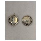 Vintage Mexican Sterling Silver Engraved Monogram