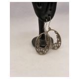 Vintage Sterling Silver Filigree Dangle Earrings