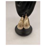 Vintage Sterling Silver Hoop Earrings Door