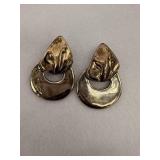 Vintage Sterling Silver Door Knocker Earrings