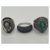Color Shifting 925 Chunky Ring Lot Size 6.5