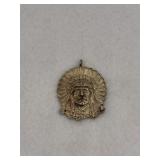 Silver Plated Indian Chief Pendant