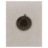 Sterling Silver Pendant Aztec Mayan Sun Face