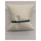 Zuni Vintage Sterling Silver Turquoise Cuff