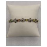 Vintage Style Bracelet Multi Colored Opal Stones