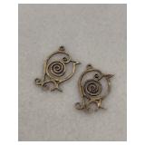 Sterling Silver Bird Shaped Charms Lot of 2