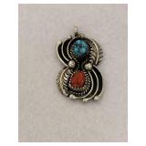 Vintage Native American Sterling Silver Pendant