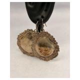 Sterling Silver Luggage Tag Style Earrings