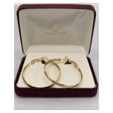 18KT Gold Over Sterling Silver Hoop Earrings