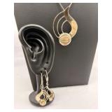 Sterling Silver Modern Abstract Design Dangle