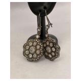 Vintage Sterling  Silver Flower Shaped Drop