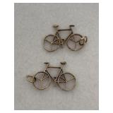 Sterling Silver Bicycle Pendant or Charms Lot of