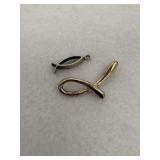 Sterling Silver Ichtus Fish Charm and Pendant