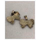925 Sterling Silver Bow Pendant Lot of 2