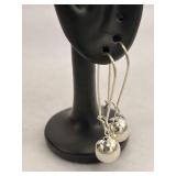 Sterling Silver Ball Drop Earrings