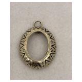 Sterling Silver Pendant Oval Bezel Mounting