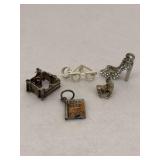 Sterling Silver Various Charms Lot of 5