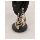 925 Sterling Silver Teardrop Leaf Earrings