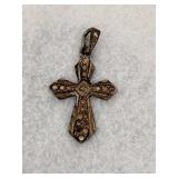 Vintage Sterling Silver Cross Pendant