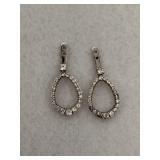 Sterling Silver and Cubic Zirconia Dangle Earring