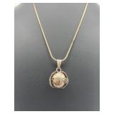 Sterling Silver Locket Pendant with 16in