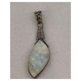 Sterling Silver Wire Wrapped Moonstone Pendant
