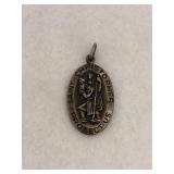 Sterling Catholic Pendant St. Christopher