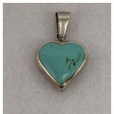 Vintage Mexican Sterling Silver Heart Pendant