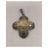 Vintage Taxco Sterling Silver Cross Pendant