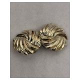 Vintage Clip On Sterling Silver Earrings