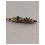 Vintage Sterling Silver Ocean Liner Charm