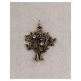 Vintage Sterling Silver Family Tree Pendant