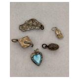Sterling Silver various Charms Lot of 5