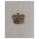 925 Sterling Silver Crown Badge