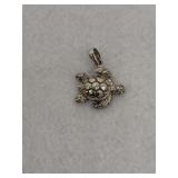 925 Sterling Silver Turtle Pendant