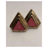 Vintage Sterling Silver Geometric Earrings