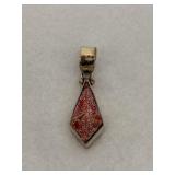 Vintage Sterling Silver Kite Shaped Pendant