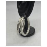925 Vintage Sterling Silver Hoop Earrings