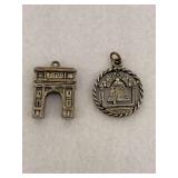 Sterling Silver Arc de Triomphe Charm and Knotts
