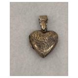 Vintage Sterling Silver Heart Shaped Locket
